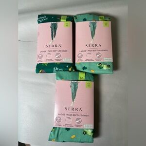 Serra Women’s Soft Leggings St. Patrick’s Day 3 Packs Size Medium